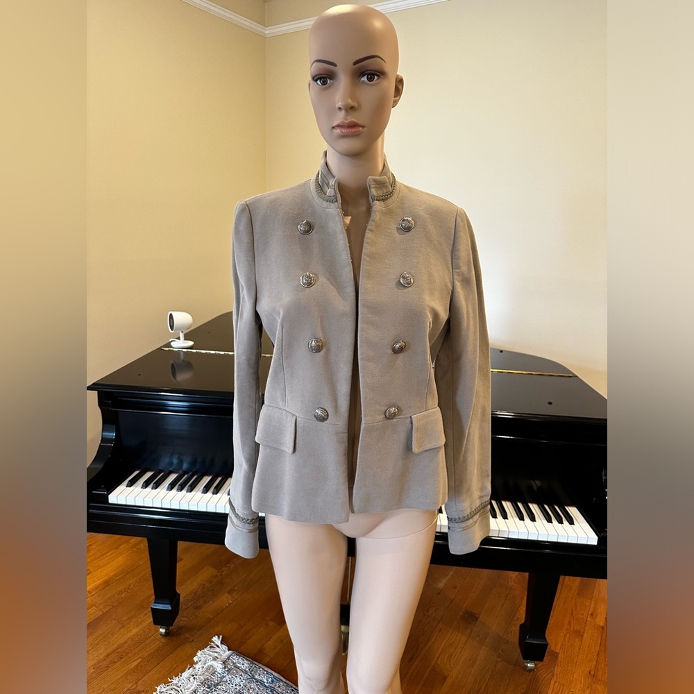 RARE Luxury Minimalist Zara Military Style Faux Double Breasted Jacket - Picture 6 of 14